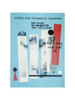 Папка для черчения Kroyter А3,10л,блок ватман 160г,Modern, 65093