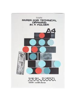 Папка для черчения Kroyter А4,10л,блок ватман 160г,Modern, 65109
