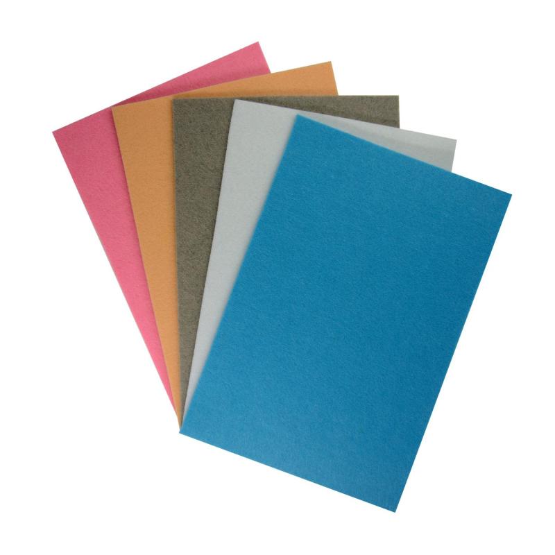 Набор Фетра для рукоделия,4мм,530г/м.кв.,пастельн.цвета 5л.5цв.,11-405-237