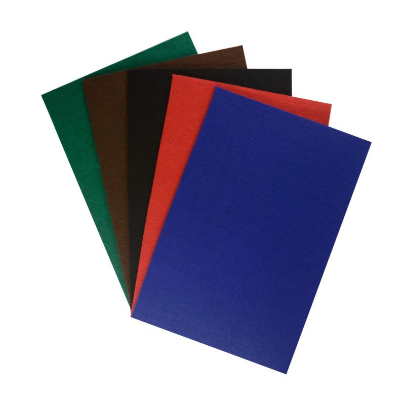 Набор Фетра для рукоделия,4мм,530 г/м.кв.,базовые цвета 5 л.5 цв,11-405-235