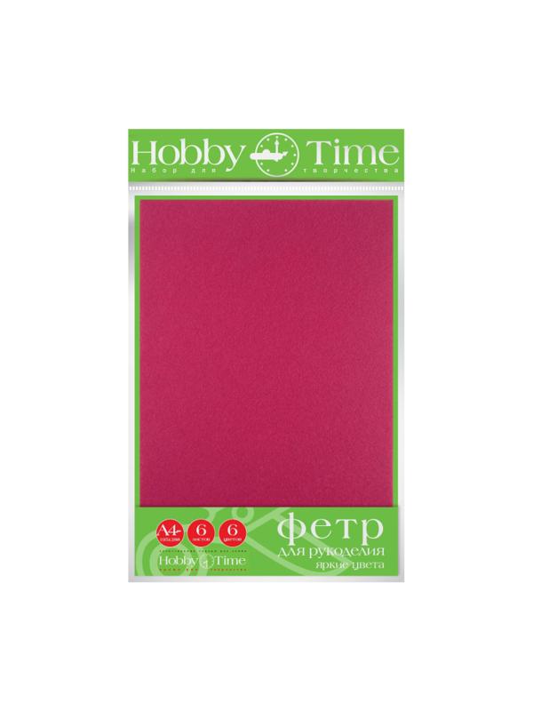 Набор Фетра для рукоделия яркие цвета 6 л.6 цв.,11-406-219