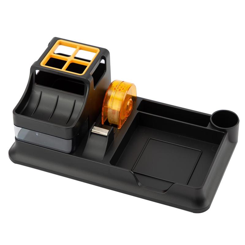 Набор настольный канцелярский Deli E38252A 17 предметов черный/ прозрачный