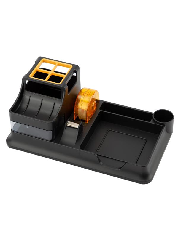 Набор настольный канцелярский Deli E38252A 17 предметов черный/ прозрачный