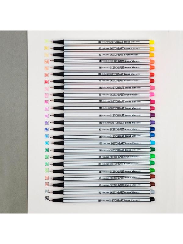 Набор линеров для скетчинга SKETCH&ART В ПВХ кармане 0.4 мм 24 цв 36-0013