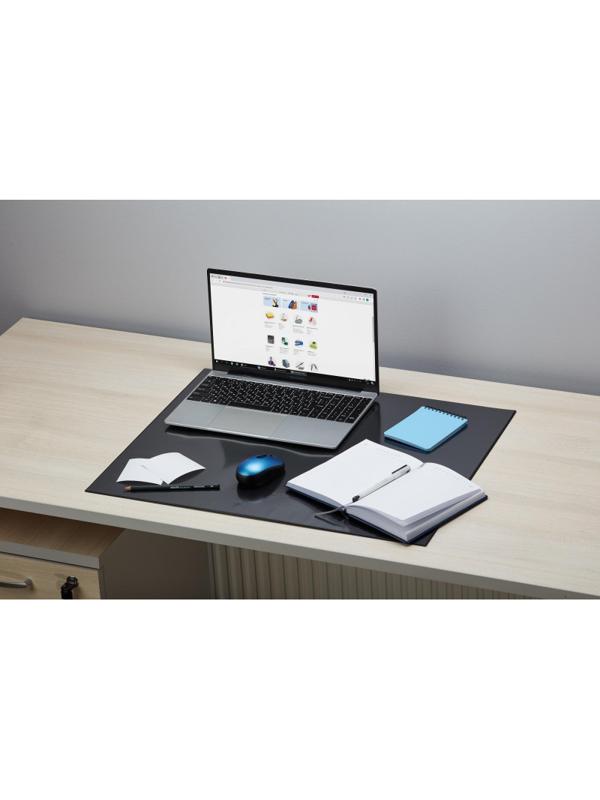 Коврик на стол Attache Economy 530х660мм черный с прозрач верхним листом РФ