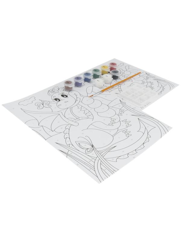 Картина по номерам  для малышей Озорной дракончик, Ркн-031