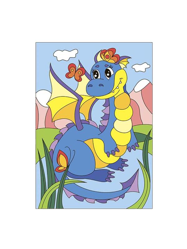 Картина по номерам  для малышей Озорной дракончик, Ркн-031