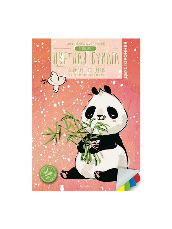 Набор бумаги цветной двусторонней А4 10л 20цв 2вида 11-410-296