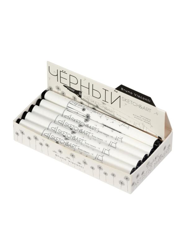 Маркер для скетчей двусторонний SKETCH&ART черный 22-0115