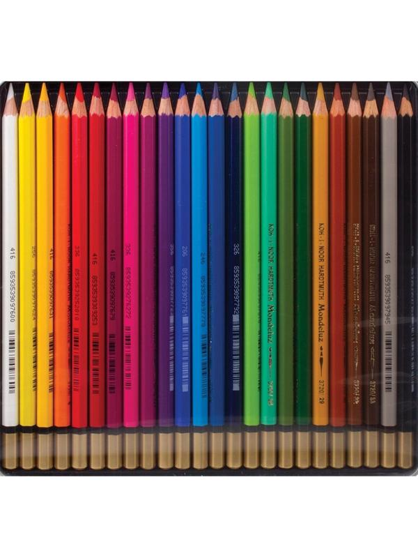 Карандаши акварельные цвет. KOH-I-NOOR MonduluzOldMan 24цв/наб 3724024001PL