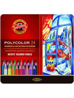Карандаши цветные художеств. KOH-I-NOOR POLYCOLOR 24 цв/наб 3824024002PL