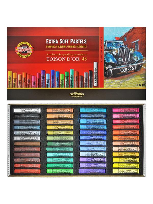 Пастель сухая KOH-I-NOOR TOISON D`OR ExtraSoft 48цв/наб худож. 8556048001KZ