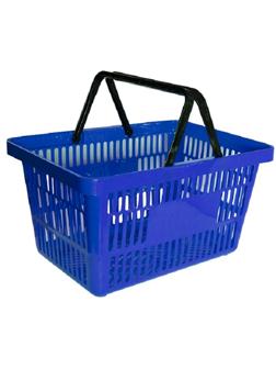 Корзина покупательская MDM_PL-722/KRZ.722.5.BU синий (2 ручки) 22л 5шт/уп