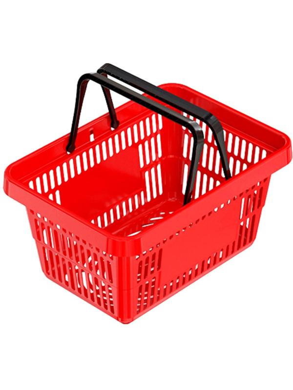 Корзина покупательская MDM_PL-704 20 л.пластик 2 ручки красный 5шт/уп