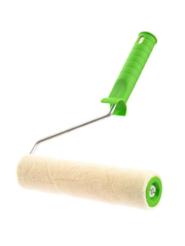 Валик 200 мм D=36 мм с ручкой 6 мм полиакрил, шерсть Велюр Сибртех 80134