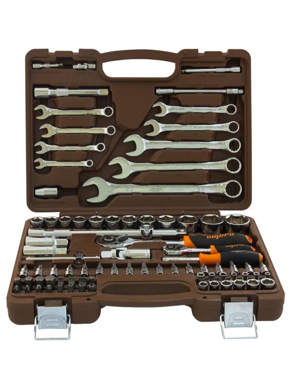 Набор инструмента 1/4, 1/2DR, 82 предмета Ombra OMT82S