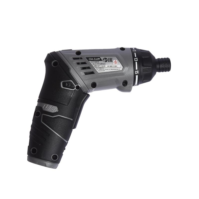 Отвертка аккумуляторная Li-ion ИНТЕРСКОЛ ОА-3,6Ф (кейс) (433.0.1.00)