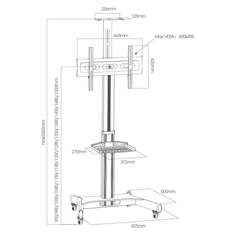 Стойка для ТВ Arm Media PT-STAND-11, TV 32-65, чер