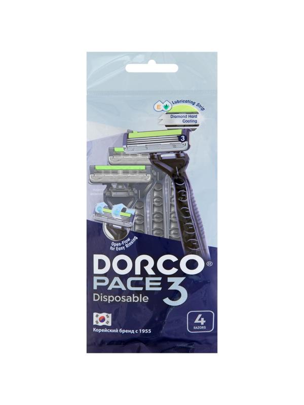 Бритва одноразовая Dorco PACE3 3 лезв увл полос 4шт/уп TRС 200BL-4P