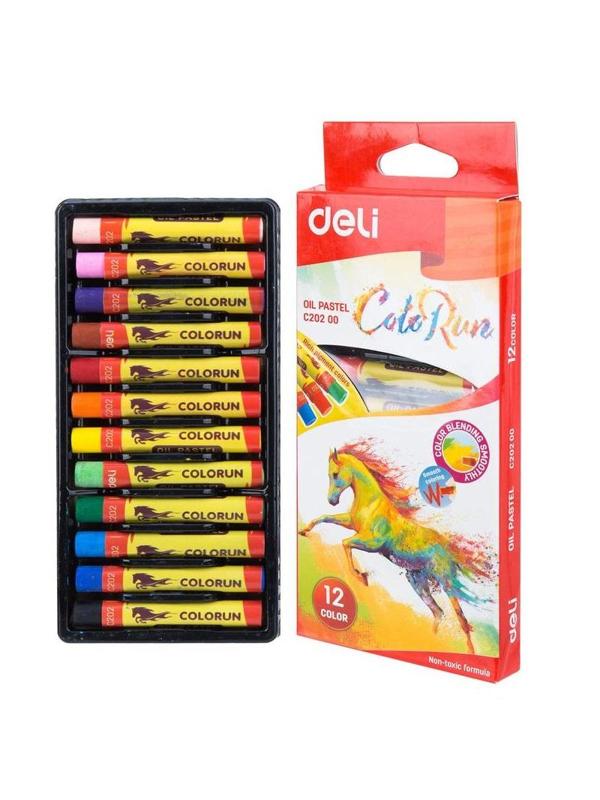 Пастель масляная Deli ColoRun 12цв, EC20200