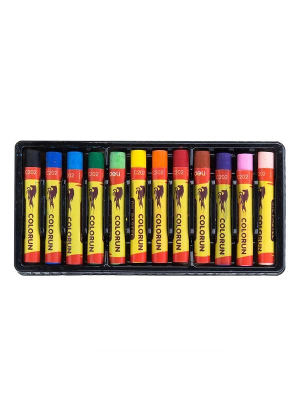 Пастель масляная Deli ColoRun 12цв, EC20200