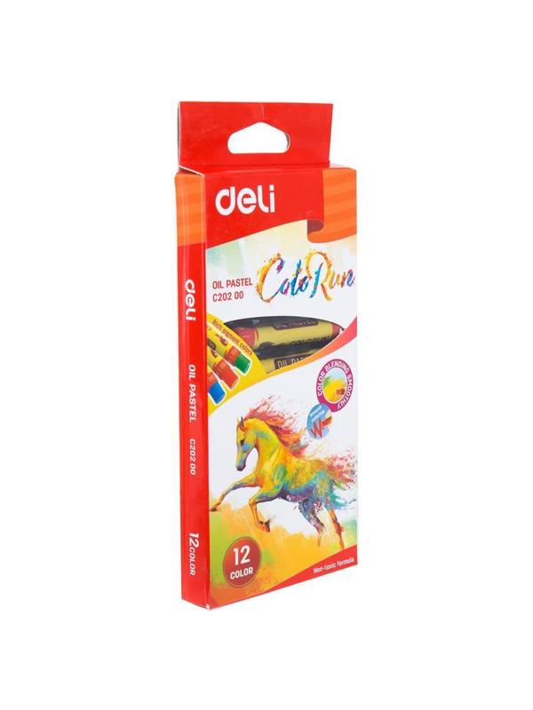 Пастель масляная Deli ColoRun 12цв, EC20200