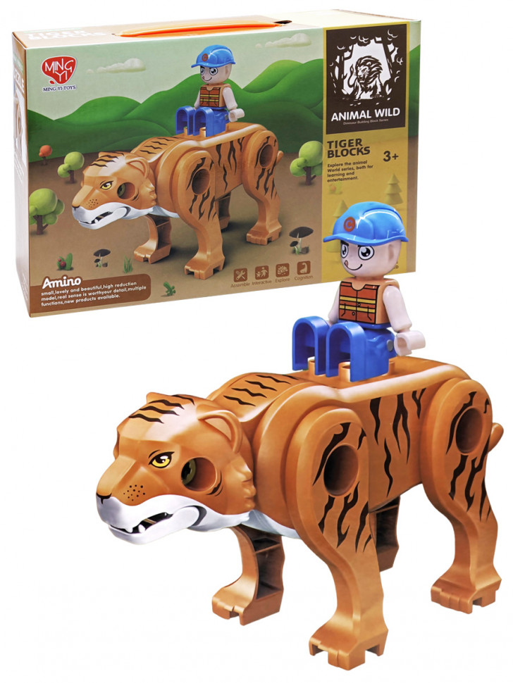 Конструктор Ming YI Toys «Дупло с отверткой: Тигр» 61130 / 13 деталей