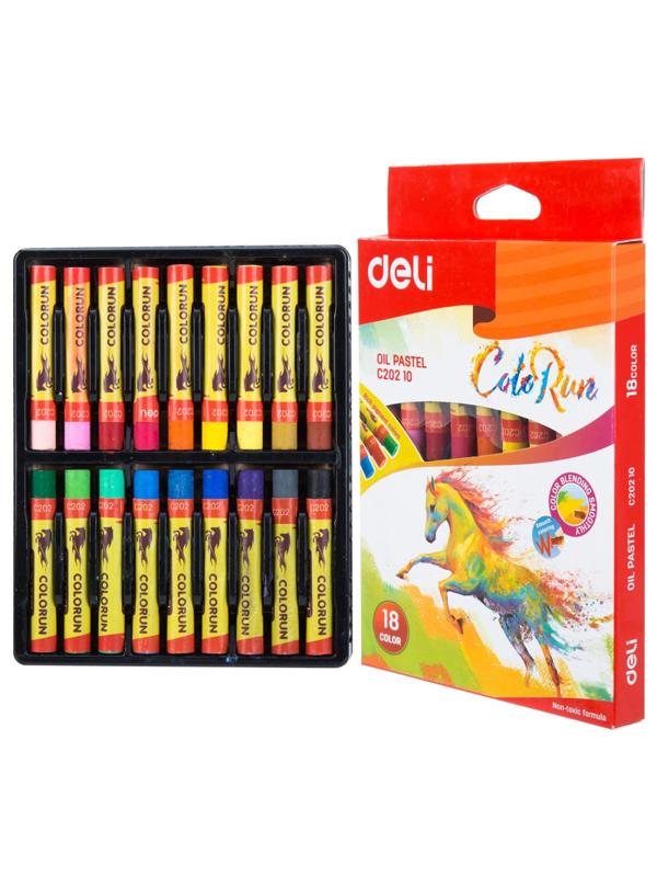 Пастель масляная Deli ColoRun 18 цв/наб EC20210