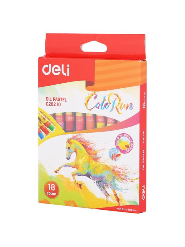 Пастель масляная Deli ColoRun 18 цв/наб EC20210