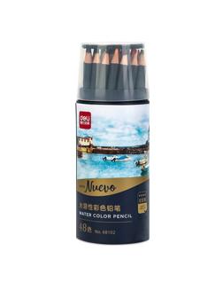 Карандаши акварельные Deli Arte Nuevo липа 48 цв/наб мет.туб. 68102