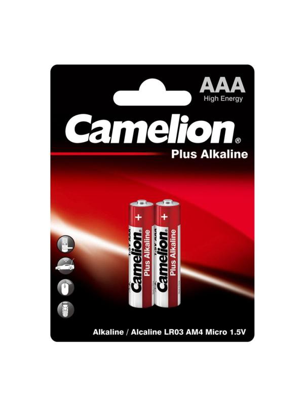 Батарейка Camelion AAA/LR 03 Plus Alkaline BL-2 1.5В(2 шт в уп.)