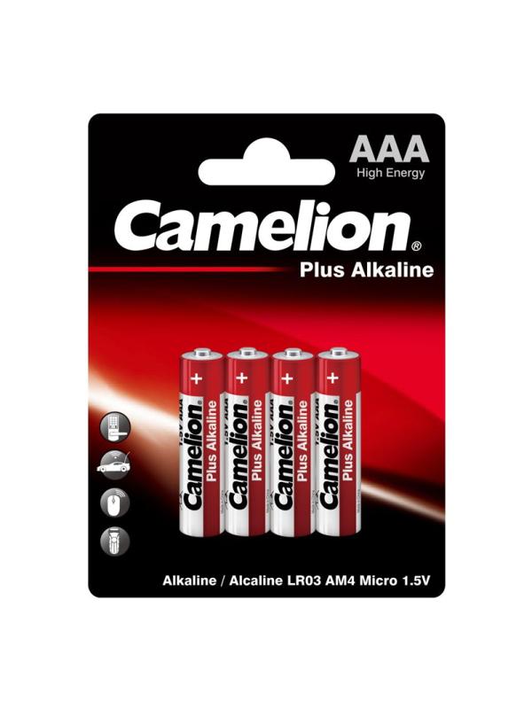Батарейка Camelion AAA/LR 03 Plus Alkaline BL-4 1.5В(4 шт в уп.)