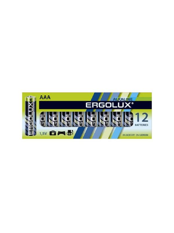 Батарейка Ergolux AAA/LR 03 Alkaline BP-12 (LR 03 BP-12, 1.5В)(12 шт в уп.)