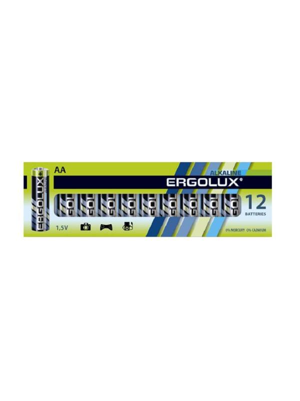 Батарейка Ergolux AA/LR 6 Alkaline BP-12 (LR 6 BP-12, 1.5В)(12 шт в уп.)