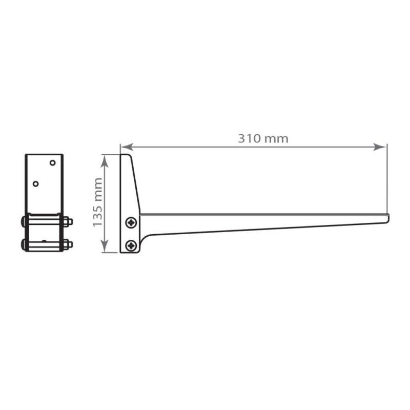 Кронштейн Kromax MICRO-4, СВЧ, настенный, фиксированный, сер