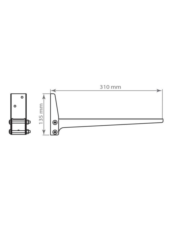 Кронштейн Kromax MICRO-4, СВЧ, настенный, фиксированный, сер