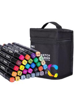 Маркер для скетчинга Deli 30цв, двухстор., E70806-30