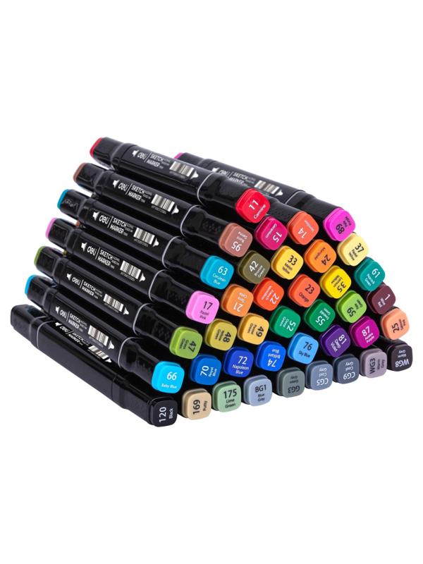 Маркер для скетчинга Deli 40цв, двухстор., E70806-40