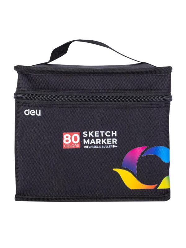 Маркер для скетчинга Deli 80цв. двухстор., E70806-80