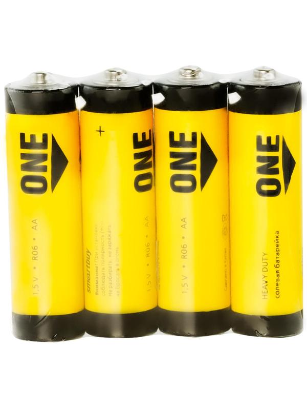 Батарейка Smartbuy AA солевая ONE R6/4S (60/600) (SOBZ-2A04S-Eco) 4шт/уп