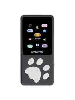 Плеер MP3 Digma S4 8Gb черный/серый/1.8/FM/microSDHC