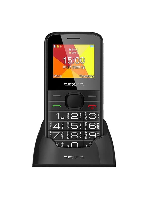 Мобильный телефон Texet TM-201B  черный/красный