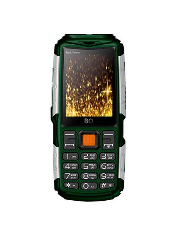 Мобильный  телефон BQ-2430 Tank Power Зеленый+Серебро