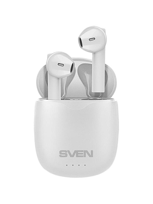 Наушники  SVEN E-727BTбел BТ,ТWS,магн заряд кейс, беспровод, стерео
