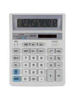 Калькулятор настольный ПОЛН/Р Attache AF-888,12р,дв.пит,204x158мм, белый