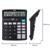 Калькулятор настольный КОМПАК Deli E837,12р, дв. питание, 148x120мм, черный