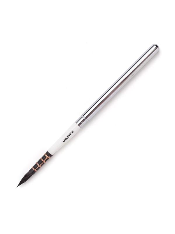 Кисть для акварели Малевичъ Travel, белка микс, круглая, №5, 750040