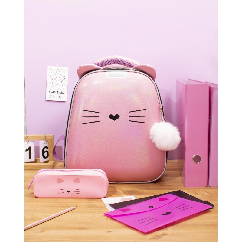 Пенал №1School Kitty 1отд., силикон, 210x50x65 мм