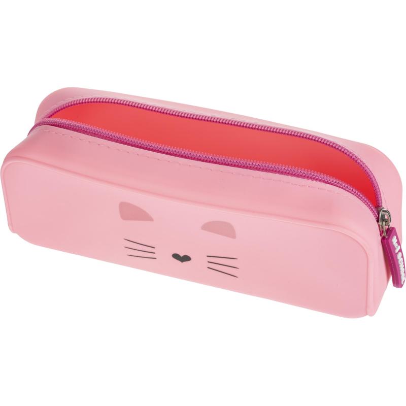 Пенал №1School Kitty 1отд., силикон, 210x50x65 мм