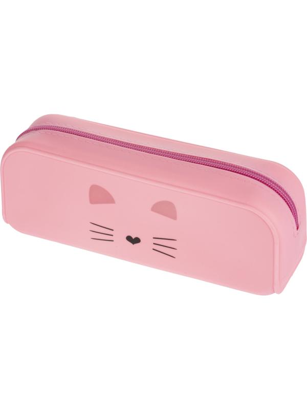 Пенал №1School Kitty 1отд., силикон, 210x50x65 мм